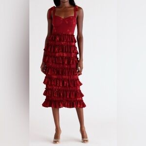 Wayf Masie ruffle Dress size Small